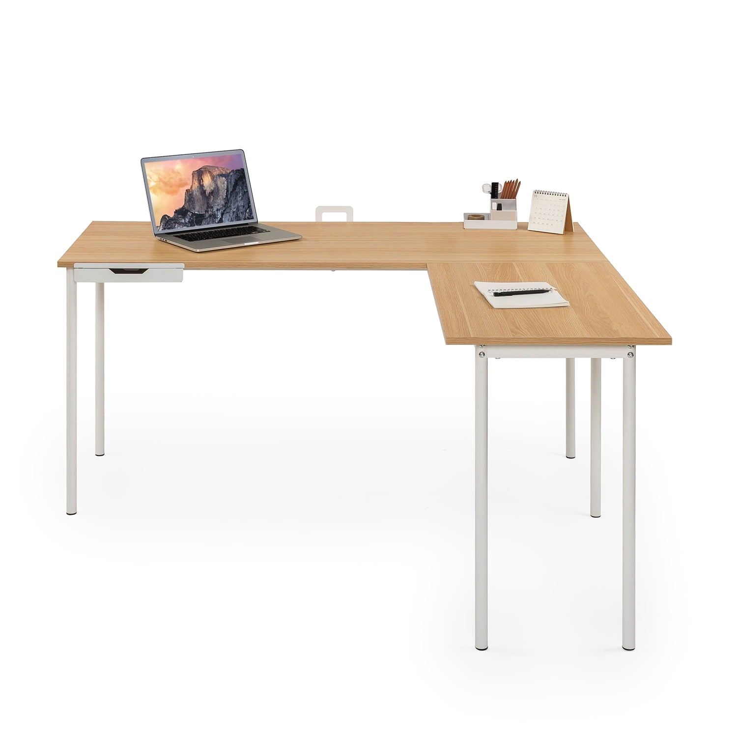 Zinus Dominic 29" L-Shaped Corner Desk in Cream