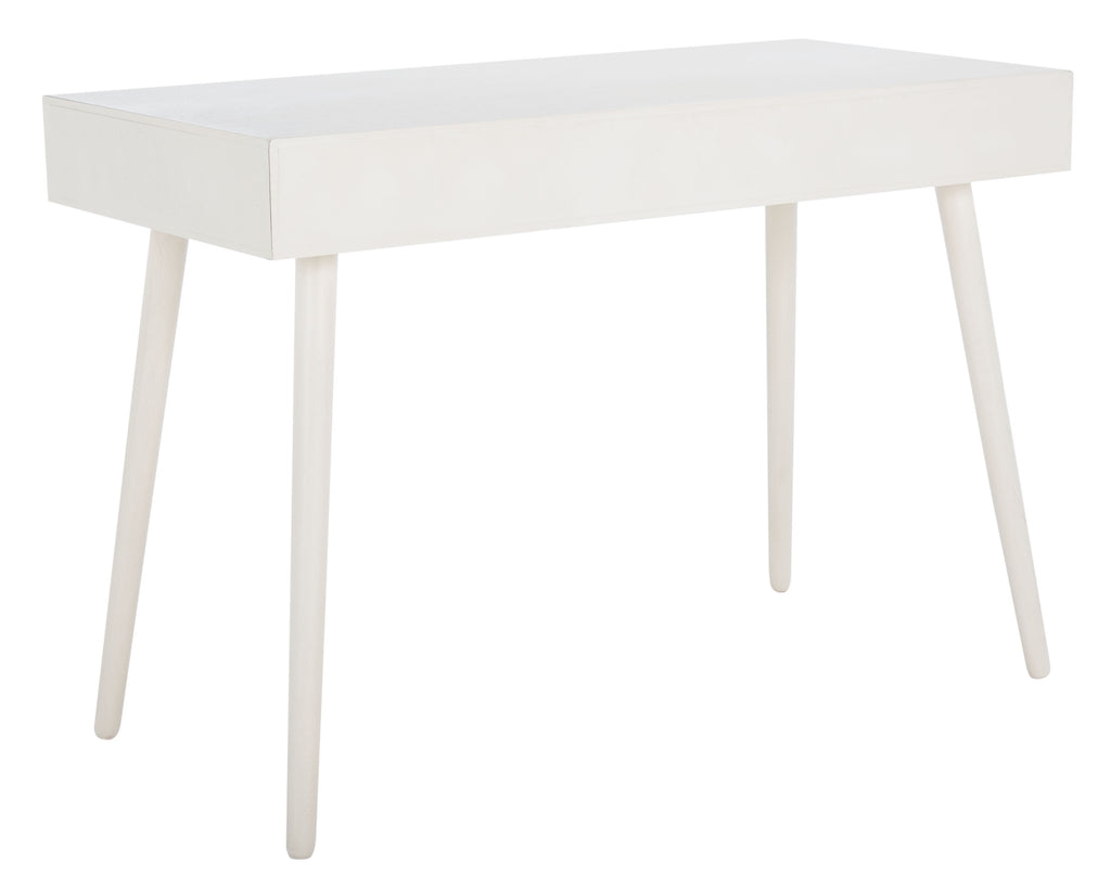SAFAVIEH O'Dwyer Solid Retro 2 Drawer Writing Desk, Distressed White