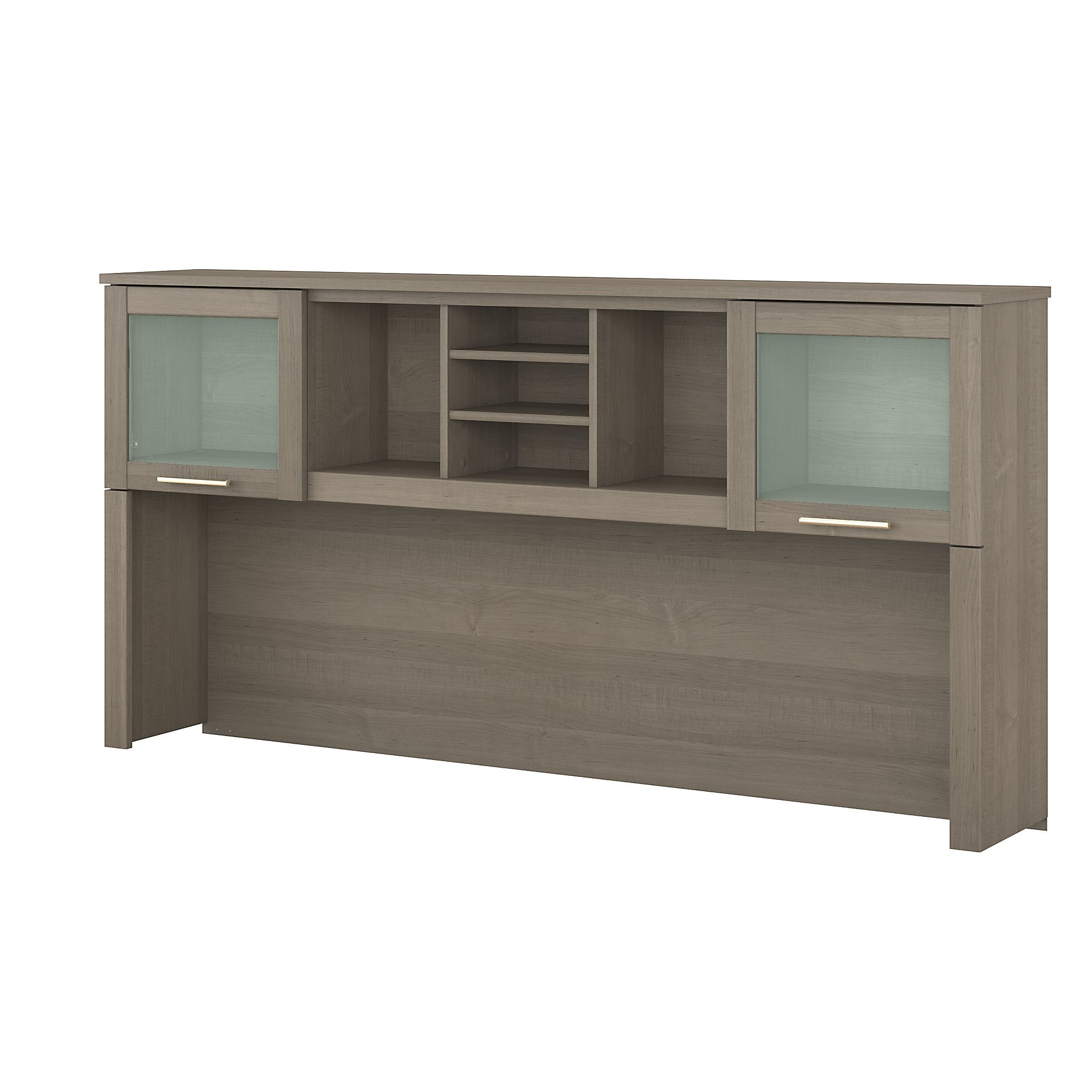Bush Furniture Somerset 2-Door 72” Hutch with Storage, Storm Gray