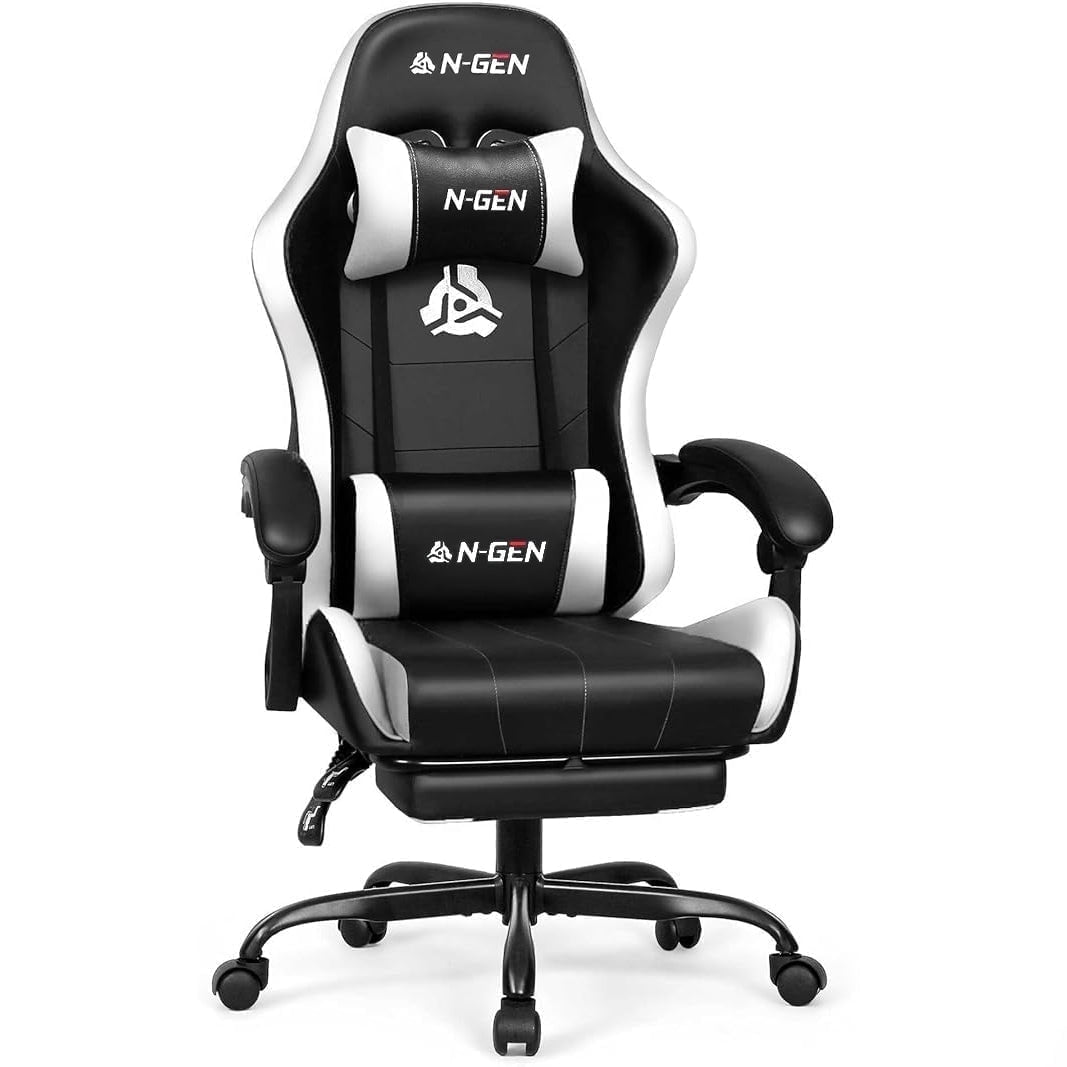 CELTOSS Red Office Gaming Chair with Footrest & Lumbar Support, Ergonomic Adjustable Computer Chair with Swivel Seat & Headrest