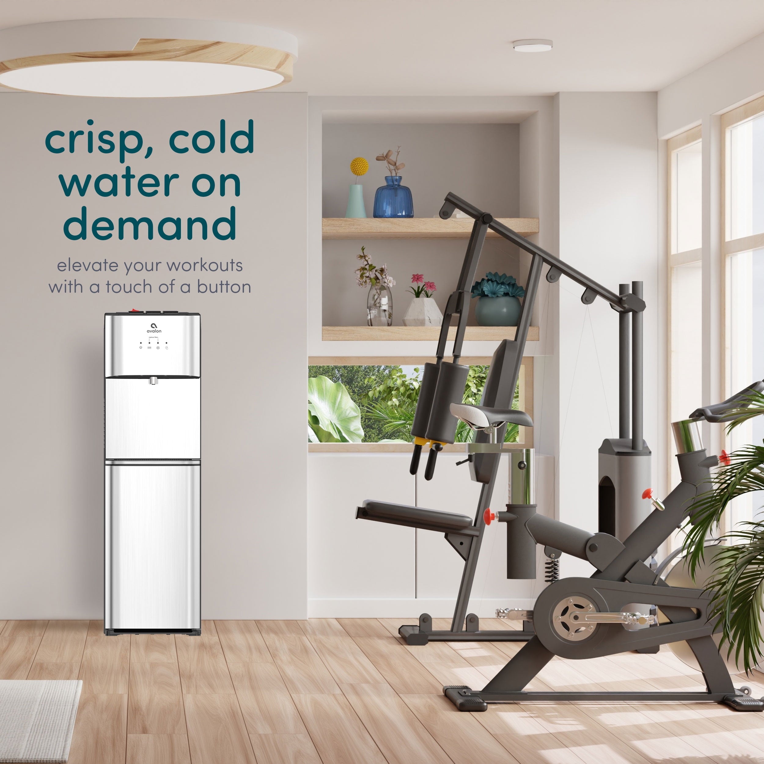 Avalon Bottom Loading Stainless Steel Water Cooler with Filtration, 5 Gallon Capacity