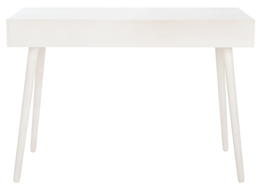 SAFAVIEH O'Dwyer Solid Retro 2 Drawer Writing Desk, Distressed White